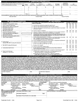 Freddie Mac Fannie Mae Form 1003