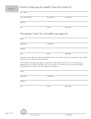 Power of Attorney for Health Care