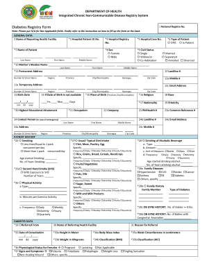 Diabetes Registry Form