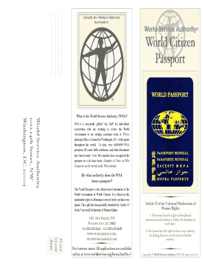 World Citizen Passport Application
