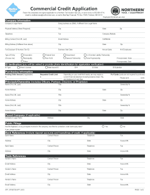 Commercial Credit Application