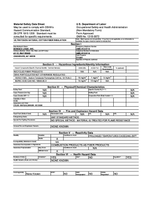 Material Safety Data Sheet