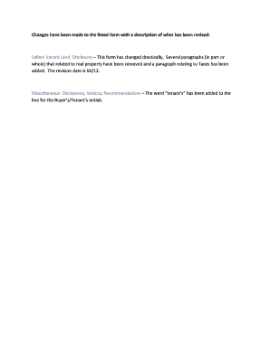 Florida Seller's Vacant Land Disclosure Form