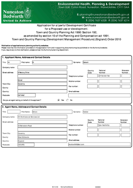 Application for Lawful Development Certificate