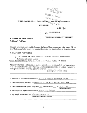 Personal Restraint Petition