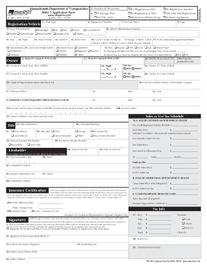 Massachusetts Vehicle Registration and Title Application