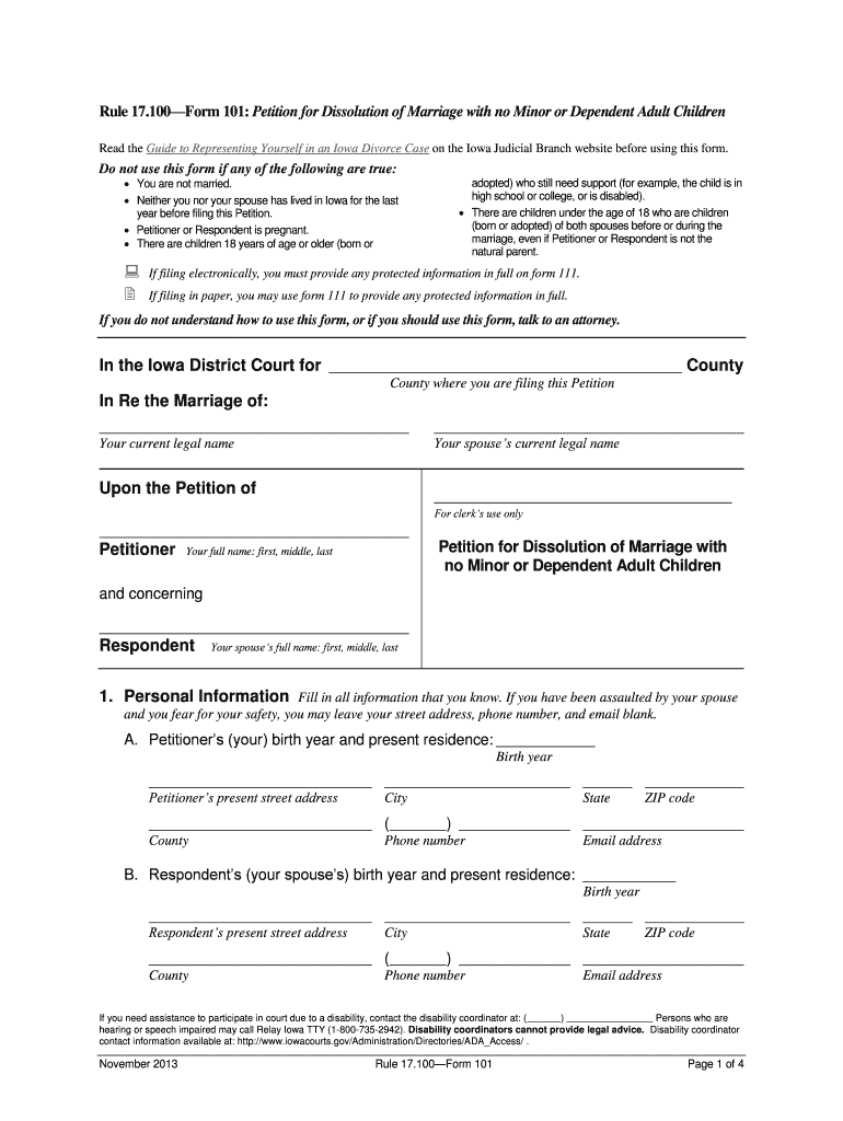 101 petition Preview on Page 1