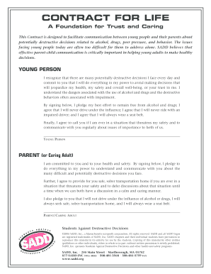 Contract for Life Agreement