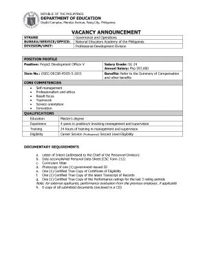 Fillable Online deped gov GO_NEAP_PDD_PDO5 090215.pdf - Department of ...