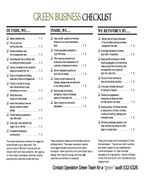 Green Business Checklist