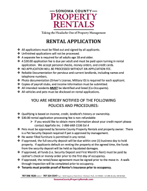Rental Application Form