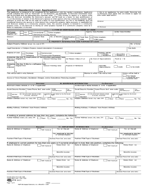 Uniform Residential Loan Application
