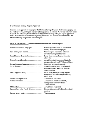 Medicare Savings Program Application