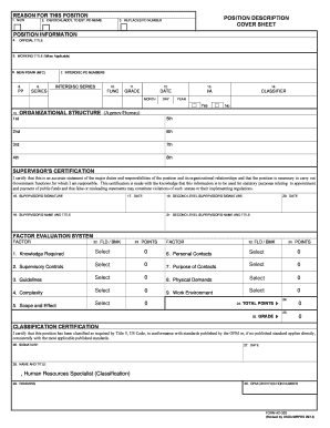 USDA Position Description Form AD-332