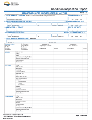 Rental Unit Condition Inspection Report