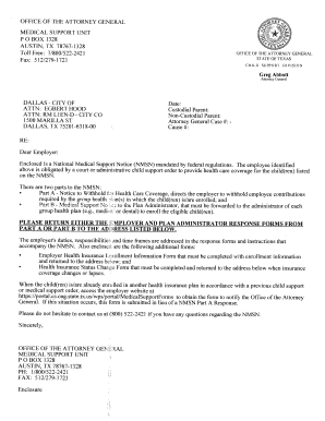 National Medical Support Notice