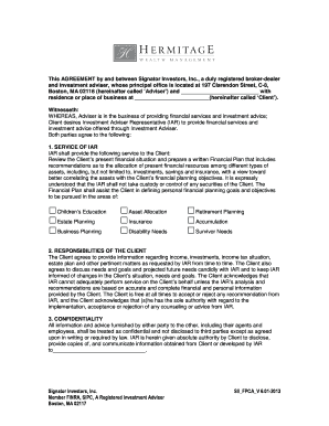 Financial Planning Client Agreement