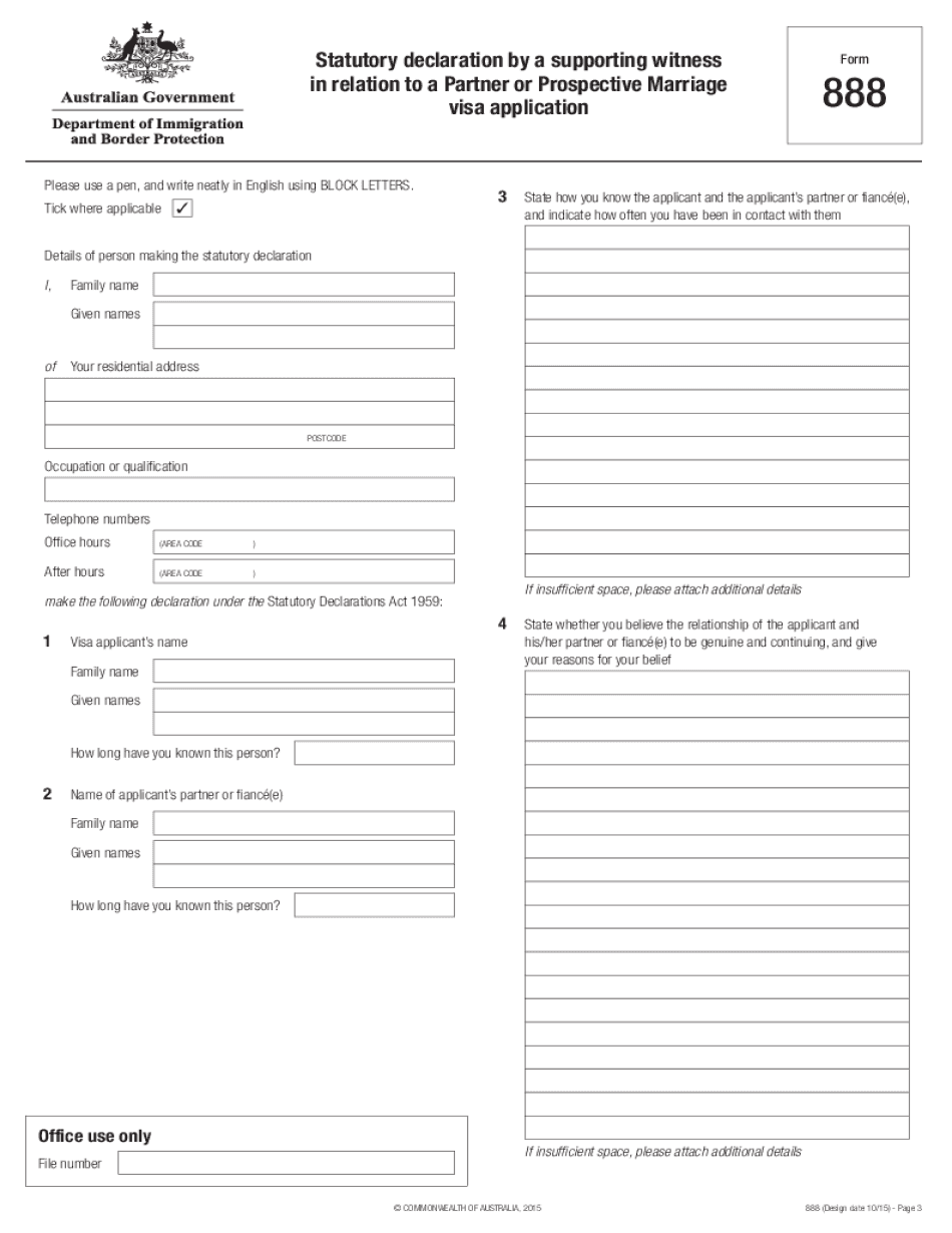 Form 888 - Fill Out Printable Template In Pdf