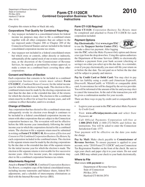Connecticut Combined Corporation Business Tax Return