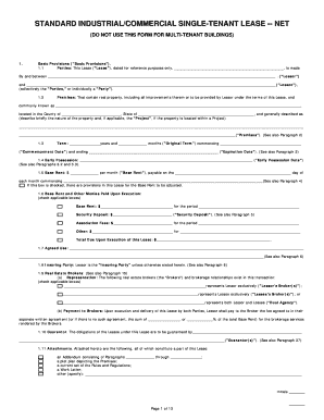 Standard Industrial Commercial Single-Tenant Lease