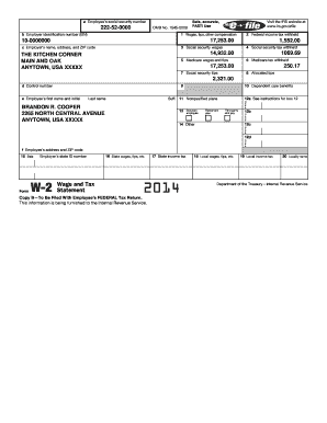 Form W-2 Wage and Tax Statement