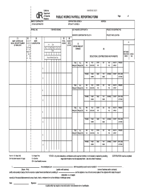 California Public Works Payroll Reporting Form