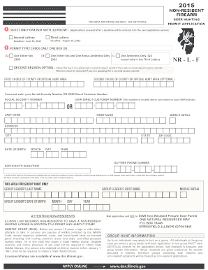 Illinois Non-Resident Firearm Deer Hunting Permit Application