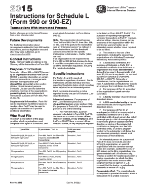 Instructions for Schedule L (Form 990 or 990-EZ)