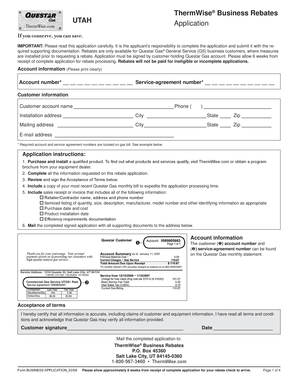 ThermWise Business Rebate Application