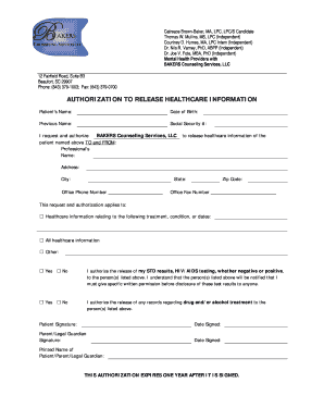 Authorization to Release Healthcare Information