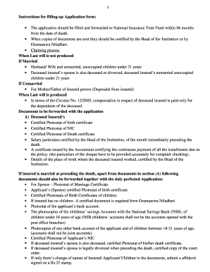 National Insurance Trust Fund Application Form