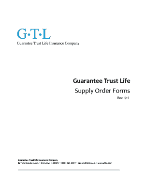 Guarantee Trust Life Insurance Order Form
