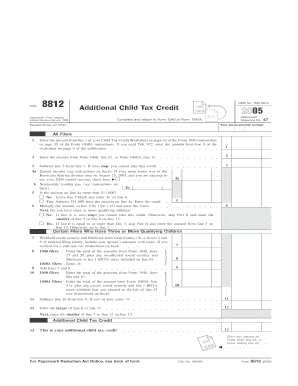 Form 8812 Additional Child Tax Credit