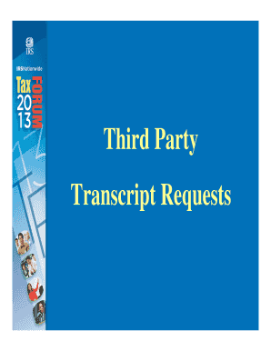 IRS Third Party Transcript Request Form