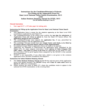 National Talent Search Examination Application