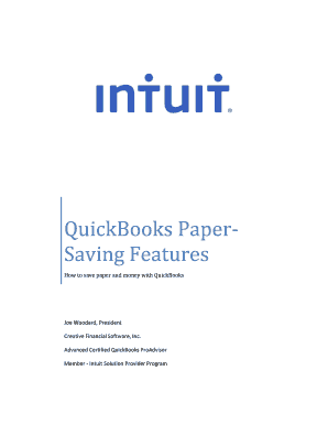 best way to save paper using quickbooks form