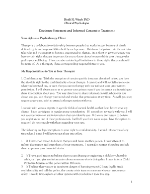 Psychotherapy Informed Consent Form