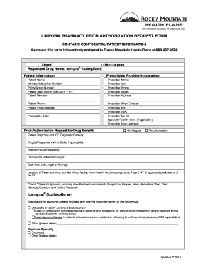 Pharmacy Prior Authorization Request Form