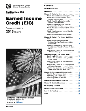 IRS Publication 596 Earned Income Credit