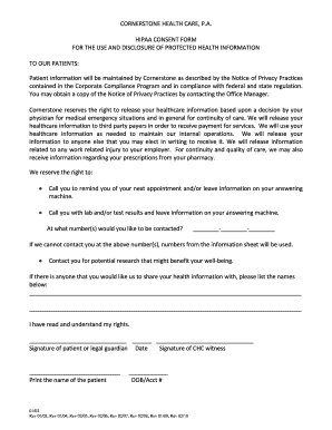 HIPAA Consent Form