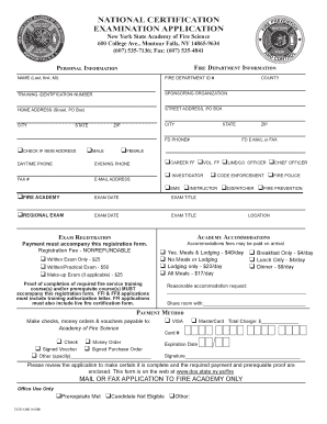 New York State Fire Service Exam Application