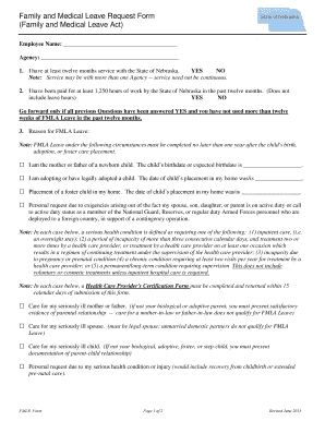 Family and Medical Leave Request Form