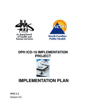 Salesforce implementation project plan template - NC Division of Public Health ICD-10 Implementation Plan NC Division of Public Health ICD-10 Implementation Plan - publichealth nc