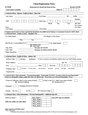 Client Registration Form