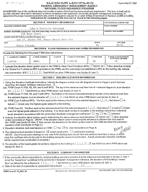Flood Insurance Elevation Certificate