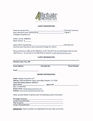 Client Registration Form