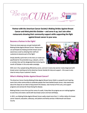 American Cancer Society epiCUREan Agreement