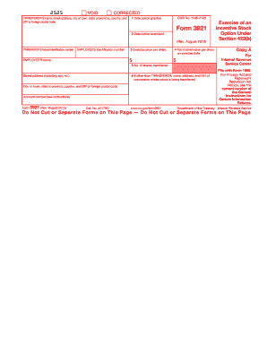 IRS Form 3921 Incentive Stock Option Exercise