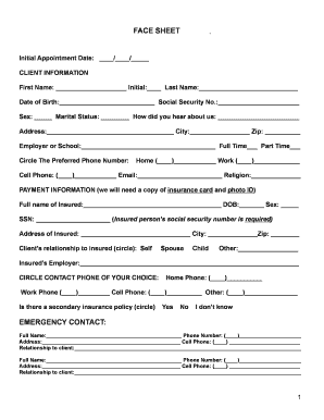 Healthcare Client Intake Form