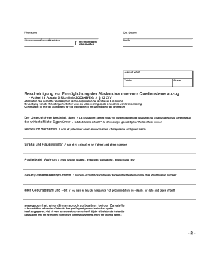 EU Withholding Tax Exemption Certificate